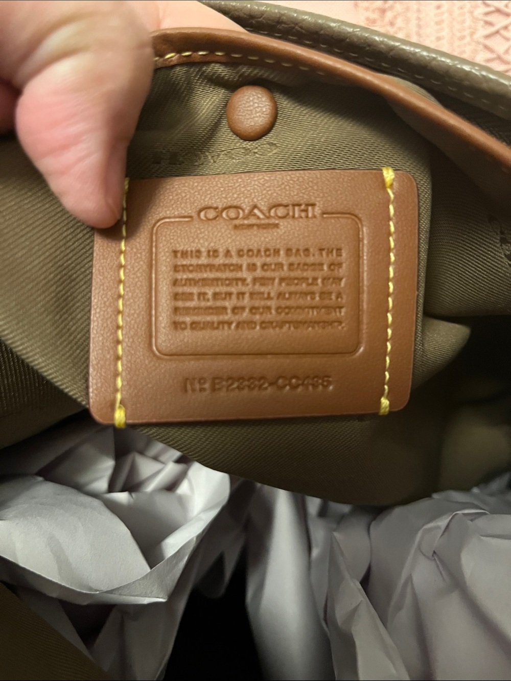Coach Brown Pebbled Leather Shoulder Bag - Picture 7 of 8